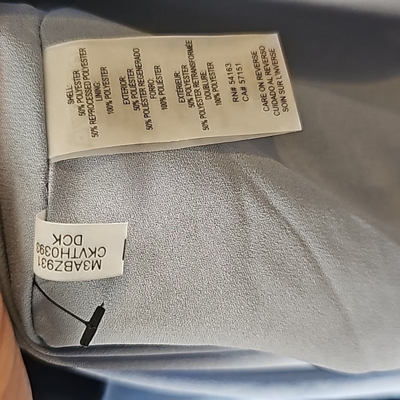 Calvin Klein blue watercolor faux wrap shirt dress sz medium - Picture 5 of 8